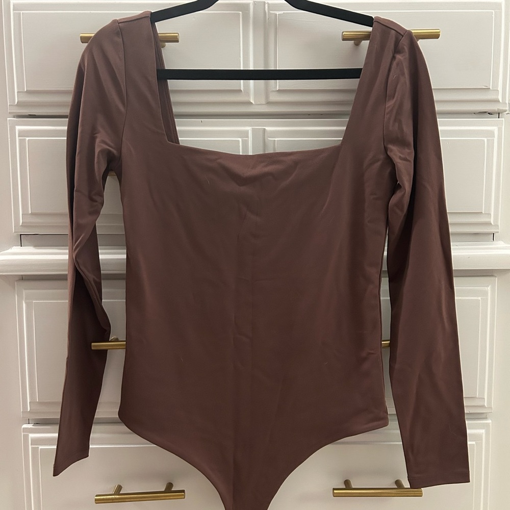 Nuuds Brown Long Sleeve Bodysuit